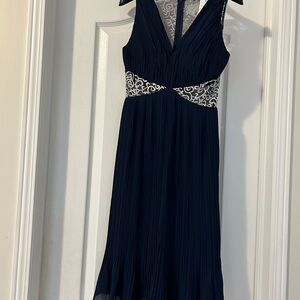 Black and Silver lace detailed dress